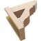 Ekena Millwork 6-in W x 16-in D x 16-in H Funston Slat Rough Cedar Woodgrain TimberThane Outlooker, Primed Tan OUTUR060X16X16FST24RCPR - alternate 4